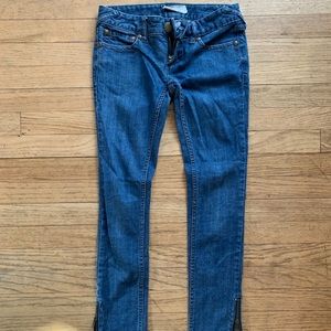 Free People Zipper Leg Jeans